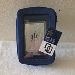 Glo Tech Navy Blue Cosmetic Bag Set